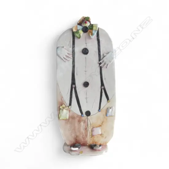 A ZAMPIVA CERAMIC CLOWN FIGURINE SIGNED ON BASE 450 mm (H)