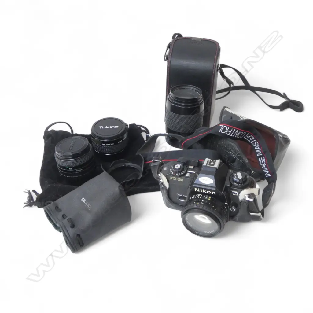 NIKON FG20 CAMERA 2 SIGMA LENSES & TOKINA LENSE Image 1++