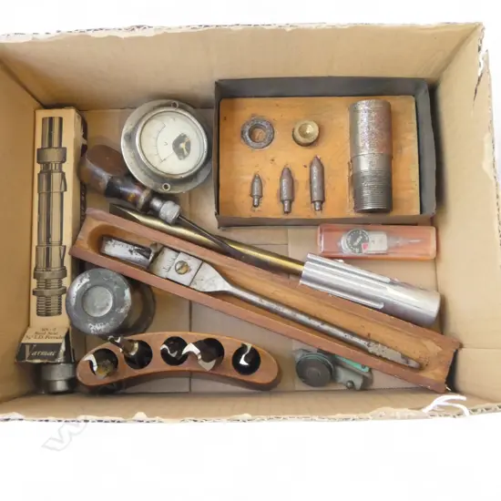 SMALL BOX 10 VINTAGE WORKSHOP COLLECTABLES DRILLS GAUGE DIA70MM ETC