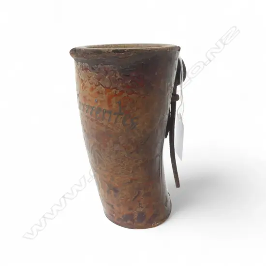 VINTAGE LEATHER ENCASED BONE CUP