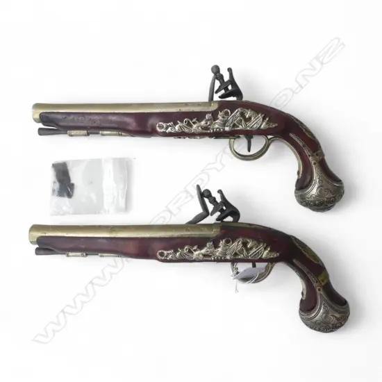 PR OF ORNAMENTAL FLINTLOCK PISTOLS