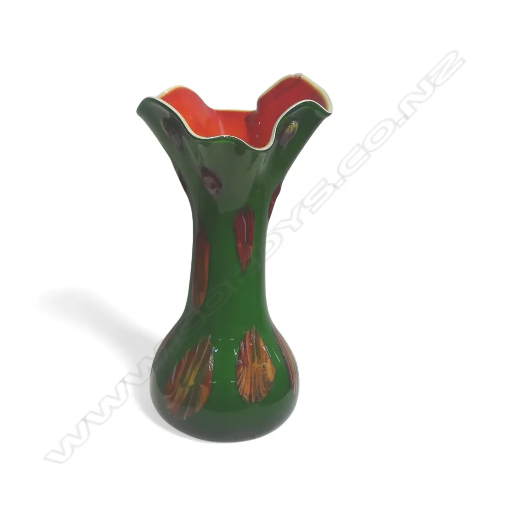 CHINESE HAND BLOWN ART GLASS VASE H.400mm Image 1++
