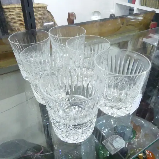 SET 6 WATERFORD CRYSTAL TUMBLERS