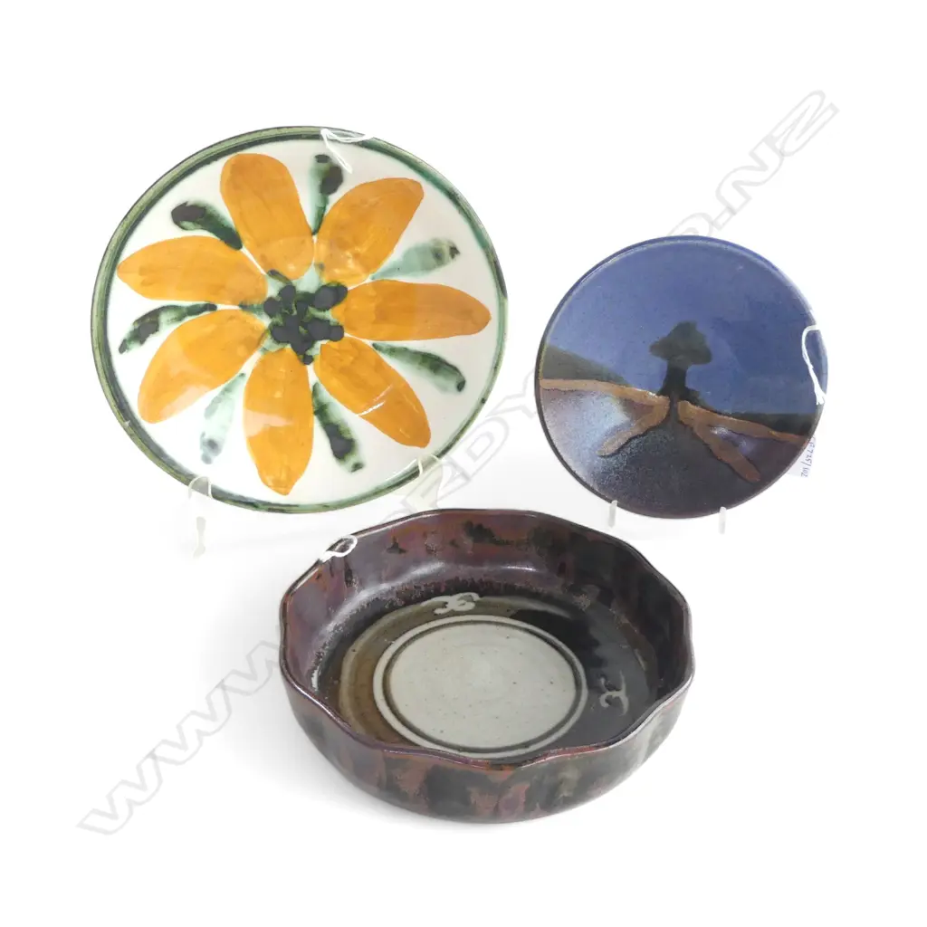 3PCS STUDIO POTTERY BOWLS DIA 220 180 160MM Image 1++