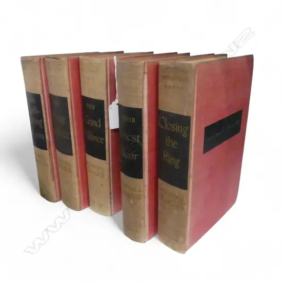 5 VOLS. THE SECOND WORLD WAR by WINSTON CHURCHILL