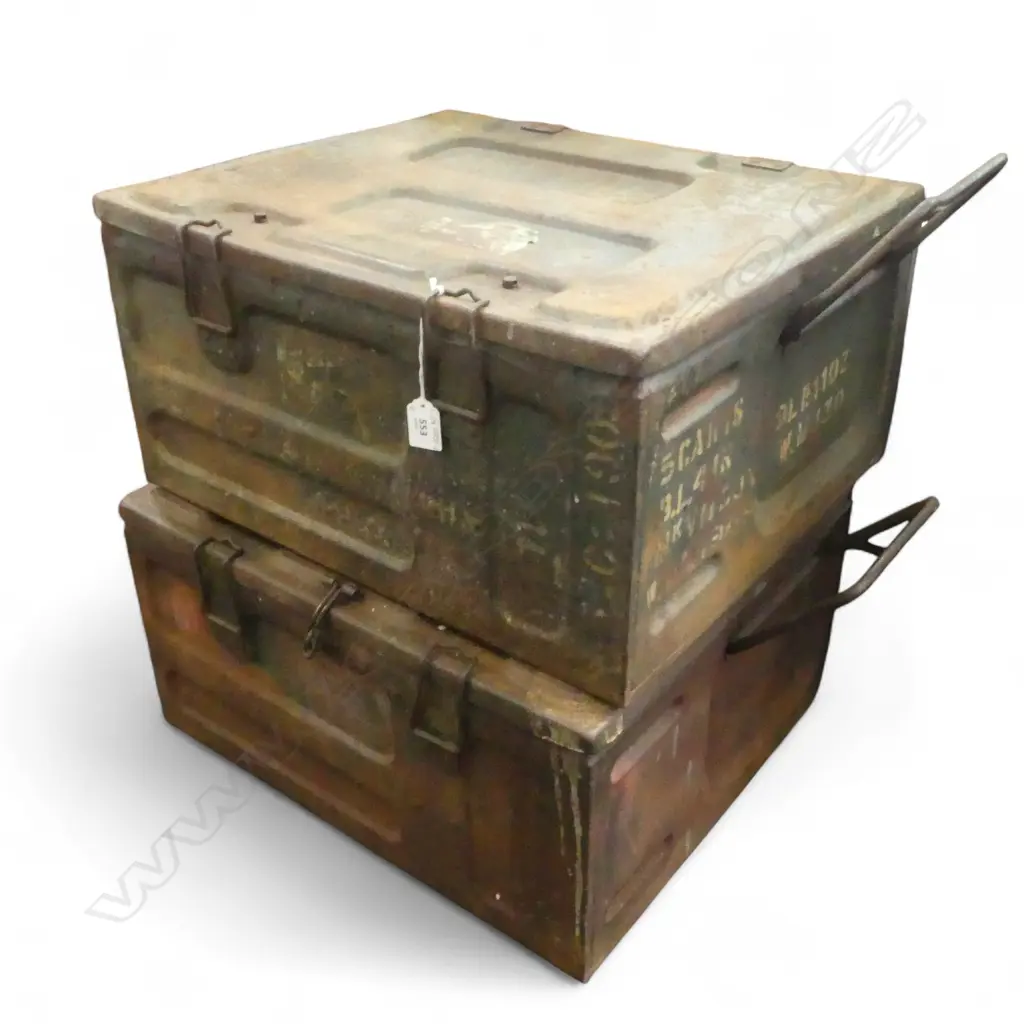 2 OLD AMMO CRATES '1942' 515x435x260mm Image 1++
