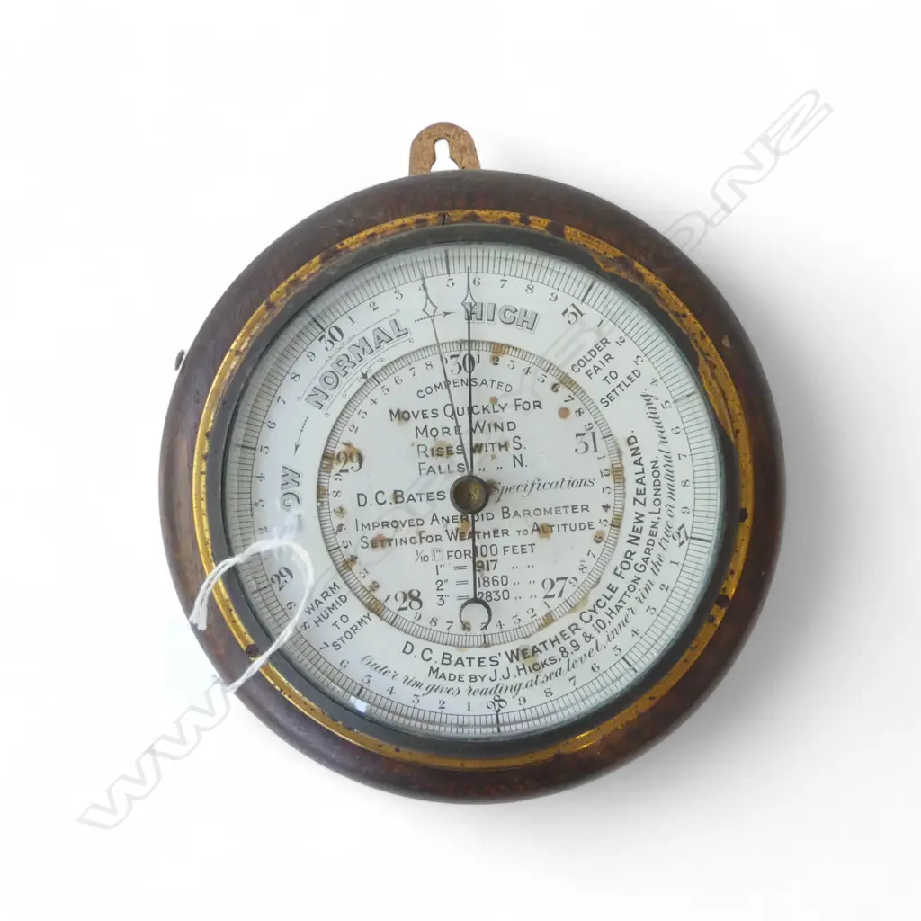 VINTAGE CIRCULAR ANAROID BAROMETER WEATHER CYCLE FOR NZ DIA170MM Image 1++