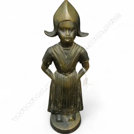 HEAVY VINTAGE CAST BRONZE FIRESIDE SET