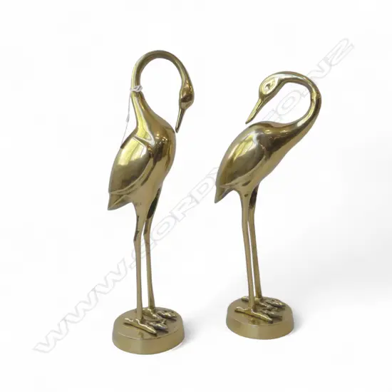PR OF BRASS FLAMINGOS H360MM