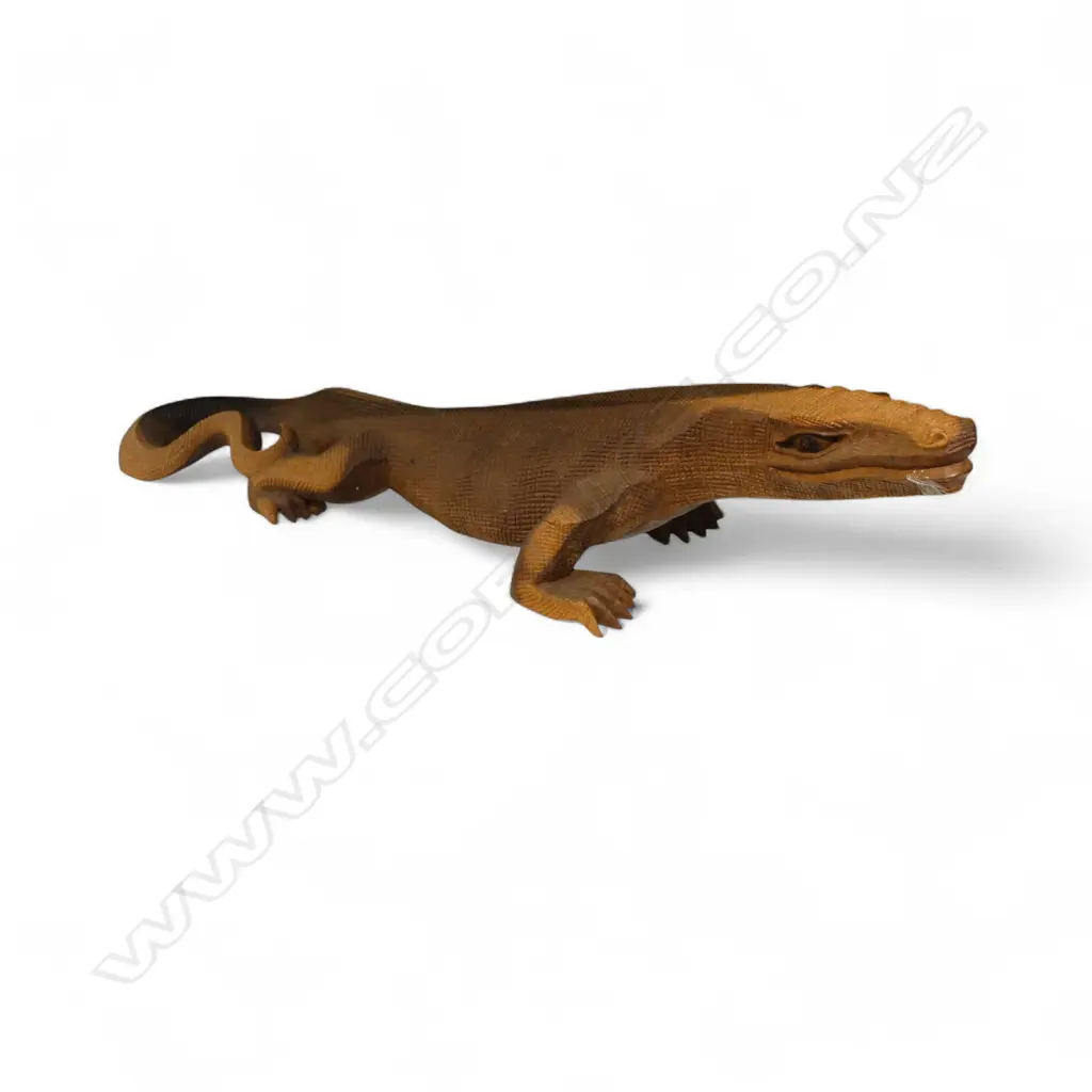 LG CARVED WOOD KOMODO DRAGON L.900mm Image 1++