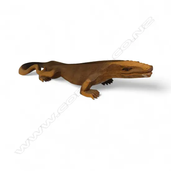 LG CARVED WOOD KOMODO DRAGON L.900mm