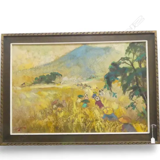 ARTIST UNKNOWN, ORIENTAL LANDSCAPE, OIL ON BOARD 600x900mm, SIGNED