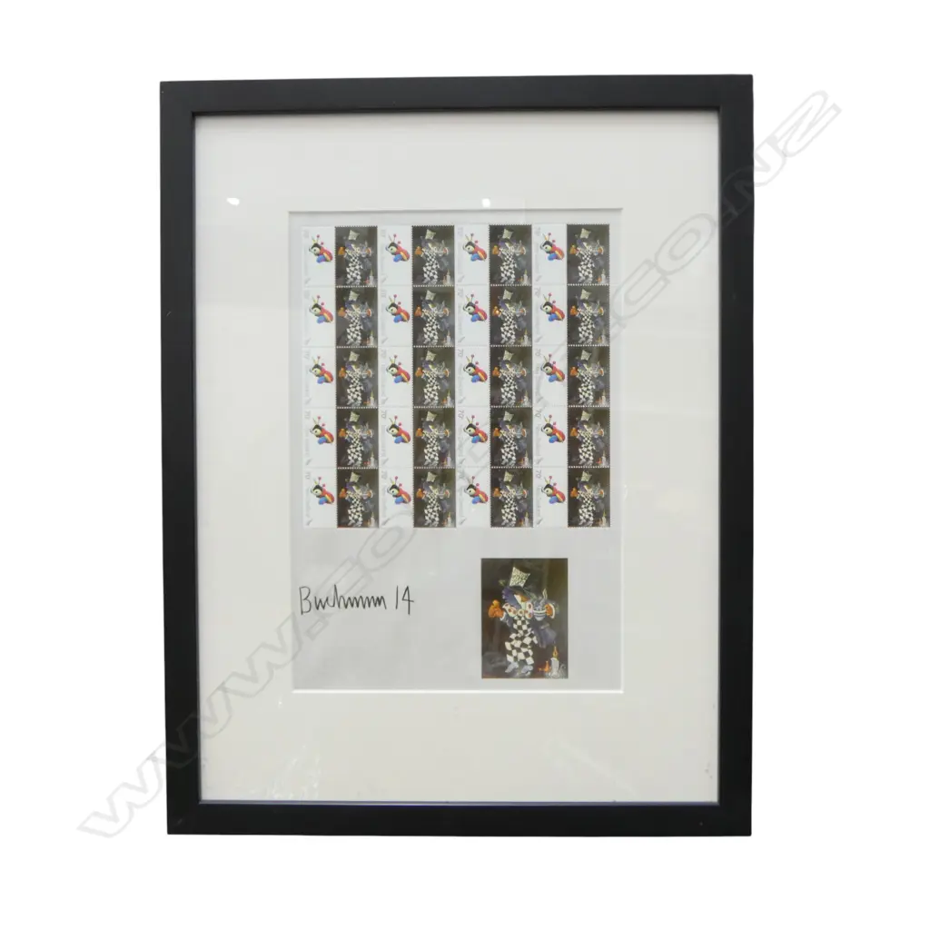 DEAN BUCHANAN: HATTER NZPO STAMPS SIGNED & 1/5, 27CM X 19CM Image 1++