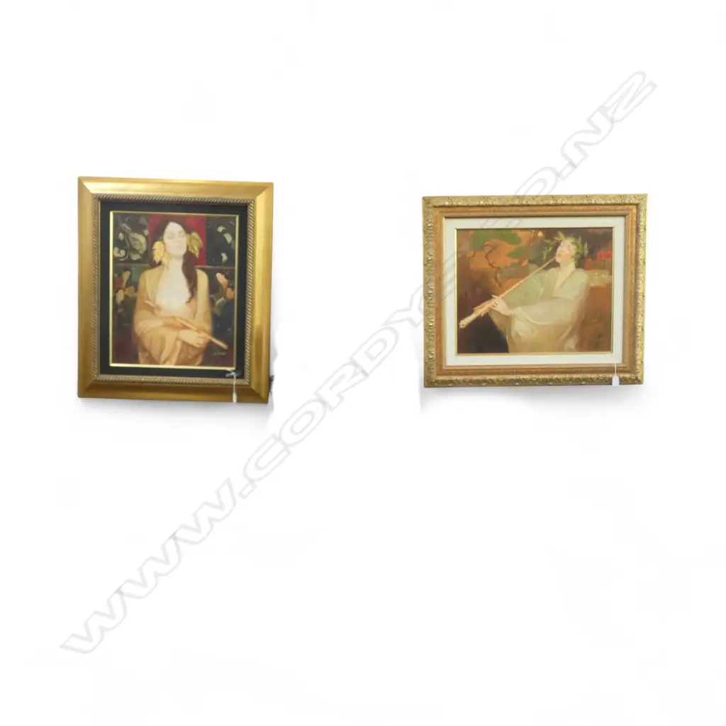 2 PRE RAPHAELITE STYLE FRAMED WORKS 475x600mm Image 1++