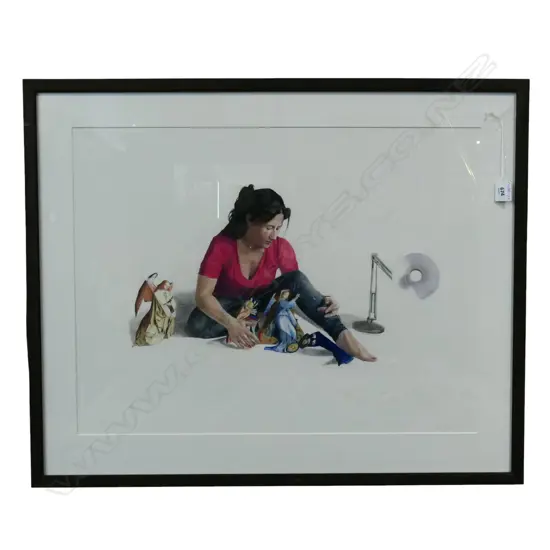 LUCY BARKER 'PAPER ANGELS' 2014 COLOURED PENCIL ON PAPER 625 X 770mm