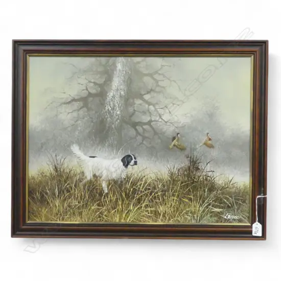 L. EIFORD OIL ON CANVAS 'HUNTING DOG' 450 x 600mm