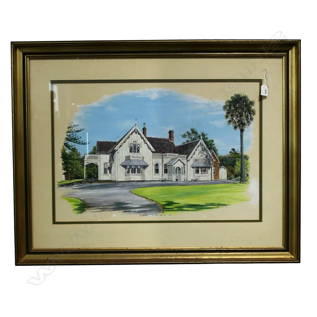A. VANSTONE, 'HIGHWIC, A VIEW FROM THE NORTH', GOUACHE, SIGNED & DATED '77. 425 X 635mm Image 1++