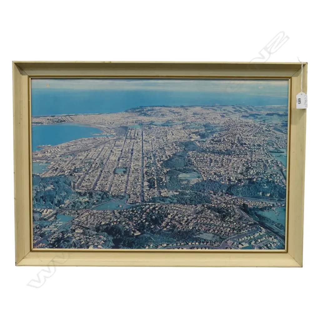 DUNEDIN AERIAL PRINT C.1970 380x570mm Image 1++
