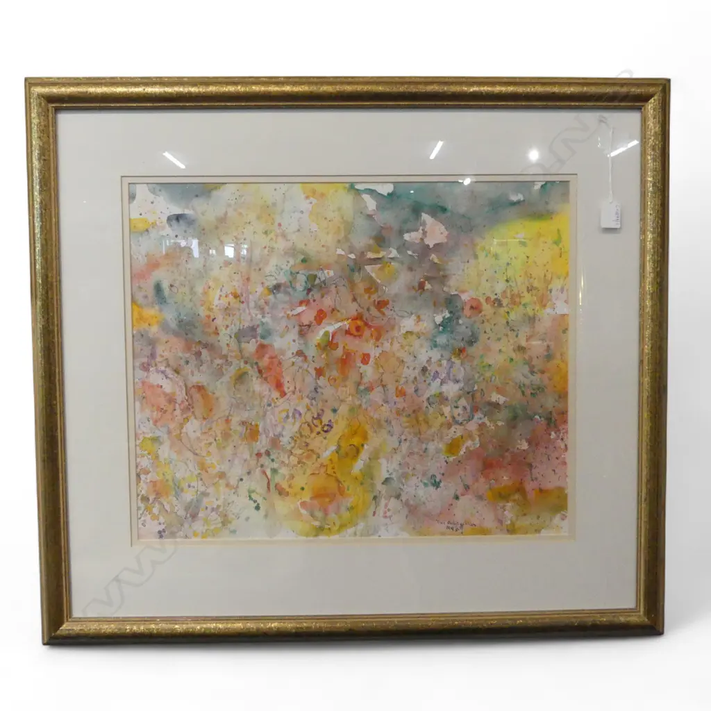 TUI MCLAUCHLAN (NZ 1915-2004), ABSTRACT WC, 1993 455x555mm SIGNED & DATED Image 1++