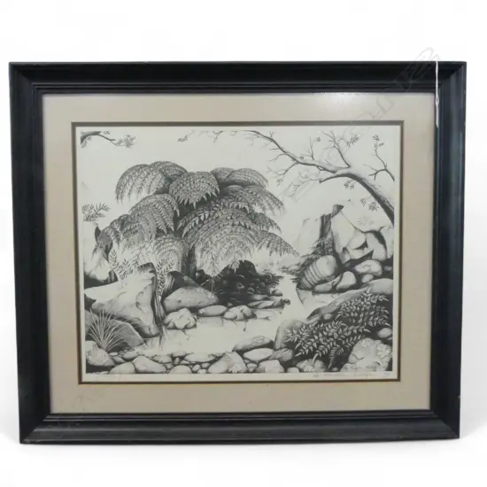 REI HAMON No.63 EDITIONED PRINT 478/600, SIGNED & DATED '77, 390x490mm