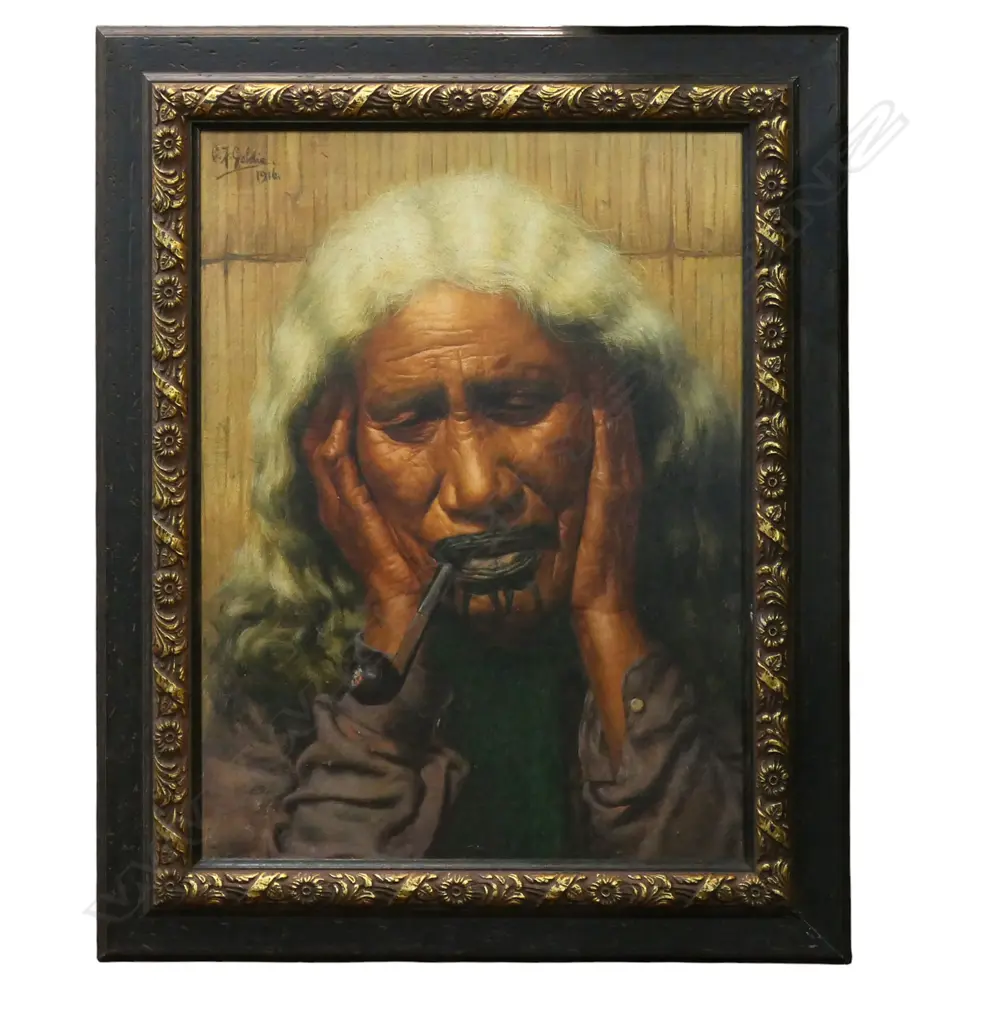MODERN GOLDIE PRINT ON CANVAS BOARD; HARIETA AN ARAWA CHIEFTAINESS 1916 590x435mm Image 1++