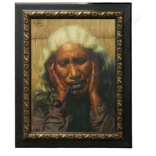 MODERN GOLDIE PRINT ON CANVAS BOARD; HARIETA AN ARAWA CHIEFTAINESS 1916 590x435mm