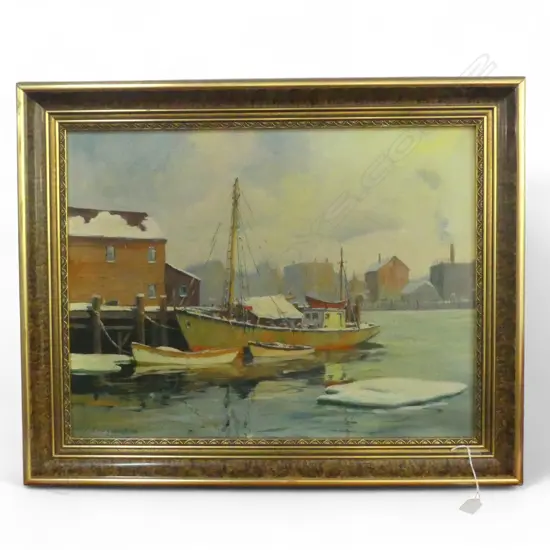 J.J. ENWRIGHT, SEASCAPE, OIL ON CANVAS, 490x645mm