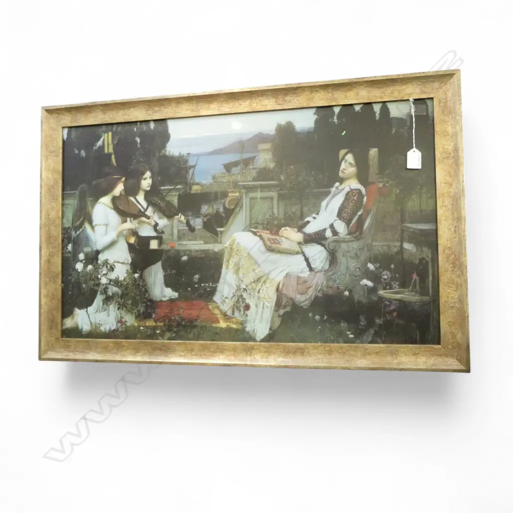 FRAMED PRE-RAPHAELITE PRINT OF SAINT CECILIA BY J.W WATERHOUSE 435 X 730mm  Image 1++