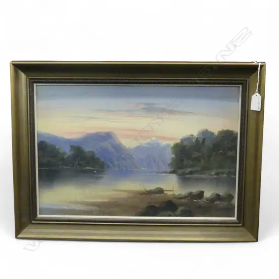 S. CROFT, COLONIAL LAKE LANDSCAPE, OIL ON BOARD 290x440mm, SIGNED
