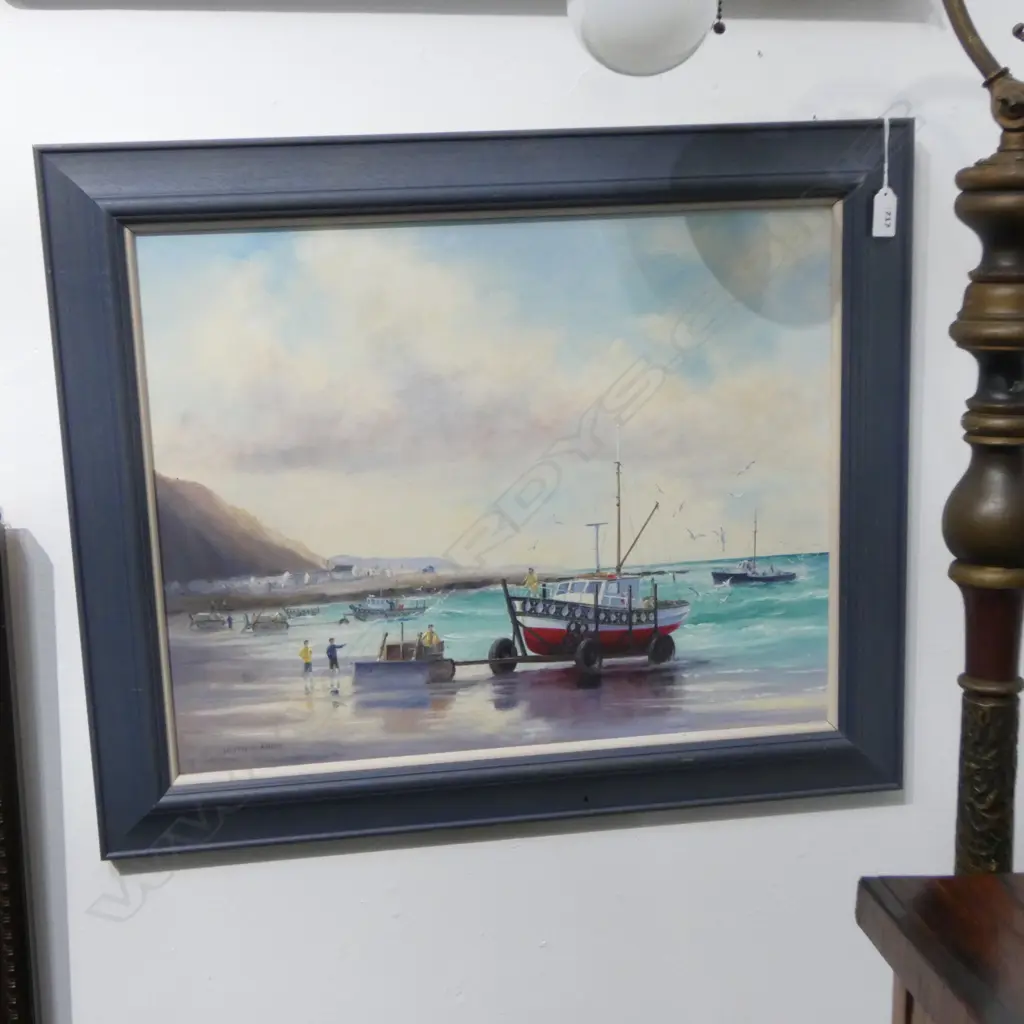 KEITH H. SNOW, PALLISER BAY, OIL ON BOARD, SIGNED 400x510mm Image 1++