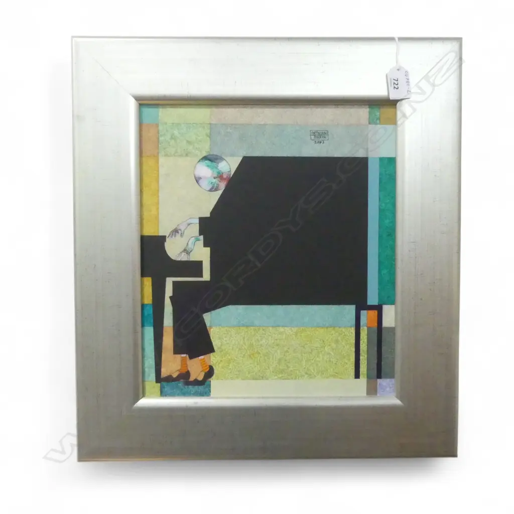 PATERSON PARKIN PIANO PLAYER 2003 ACRYLIC ON BOARD 320 X 275MM Image 1++