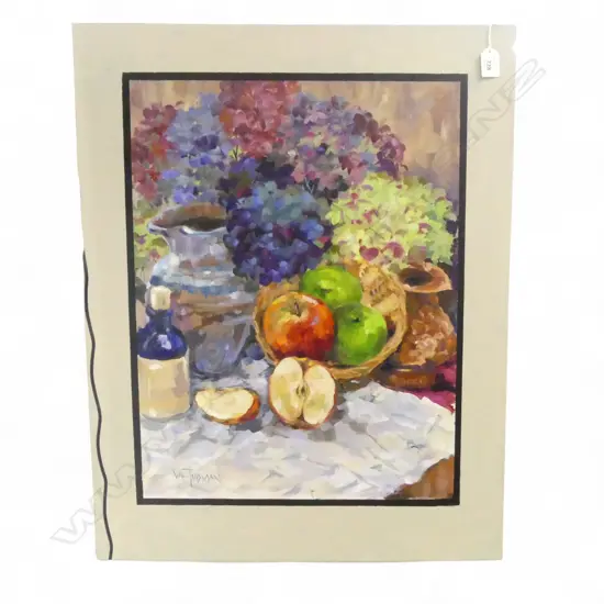 VAL TUBMAN 'AUTUMN HARVEST' ACRYLIC ON CANVAS. 705 x 560mm