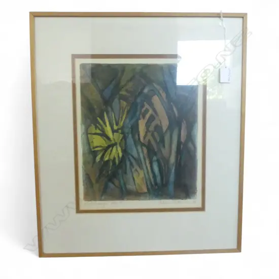 HAND COLOURED NUMBERED PRINT MAHURANGI SIGNED ALISON PICKMERE H310 L260MM