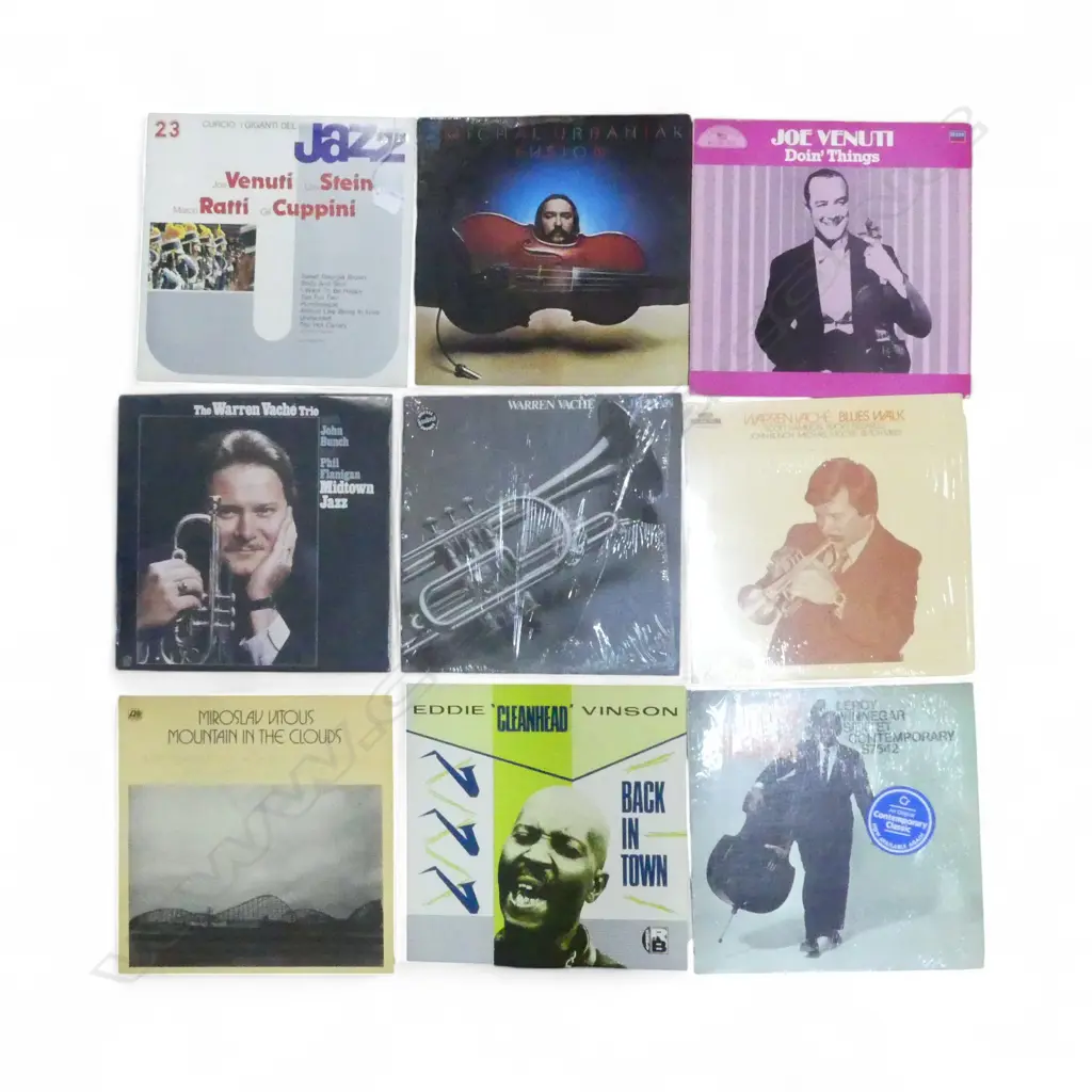 3 WARREN VACHE JAZZ LPs + 6 ASST. Provenance: Ex Collection Wellington Choy Image 1++