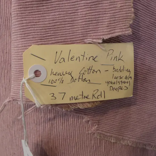 FABRIC BOLT; VALENTINE PINK COTTON, 37M