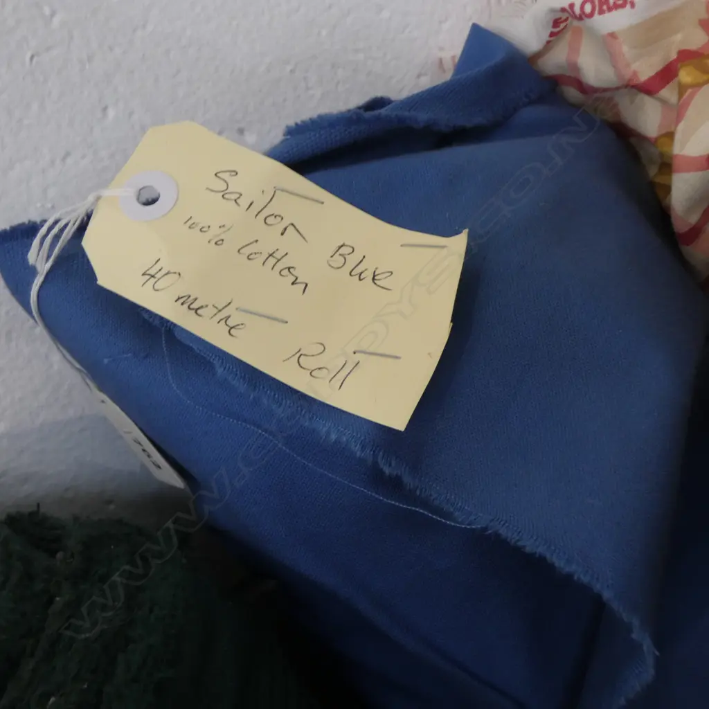 FABRIC BOLT; SAILOR BLUE COTTON, 40M Image 1++
