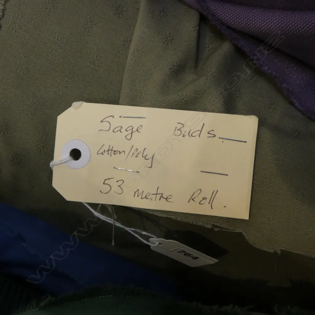 FABRIC BOLT; SAGE BUDS COTTON/POLY, 53M Image 1++