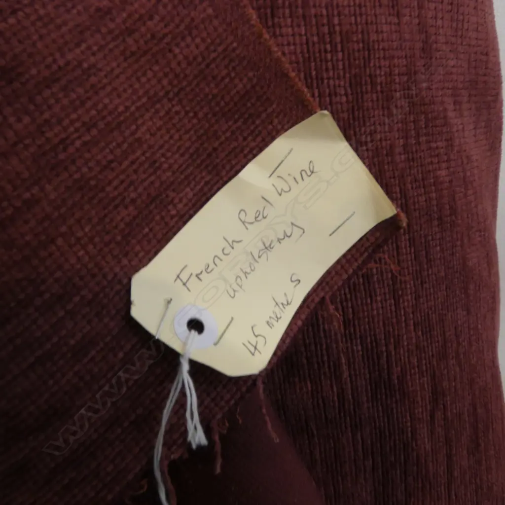 FABRIC BOLT; FRENCH RED WINE, UPHOLSTERY, 45M Image 1++