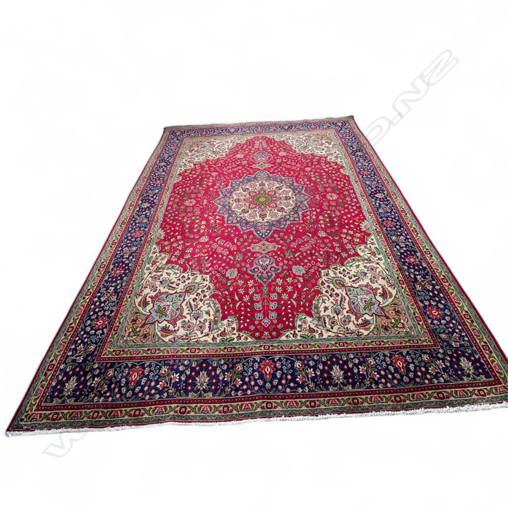 LARGE IRANIAN TABRIZ HAND KNOTTED WOOL PILE CARPET 3050 x 3850mm Image 1++