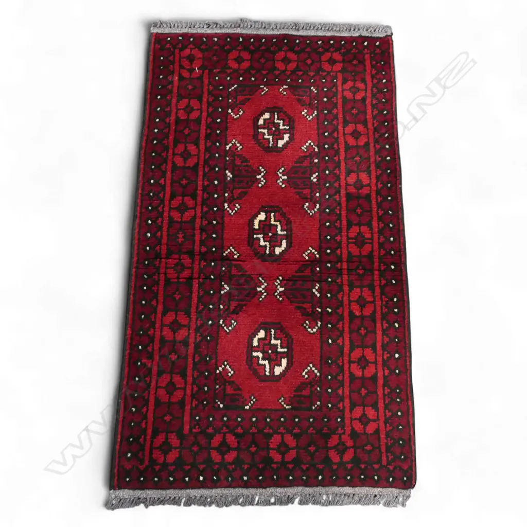 SM HAND-KNOTTED TURKMAN RUG, 950 x 550mm Image 1++