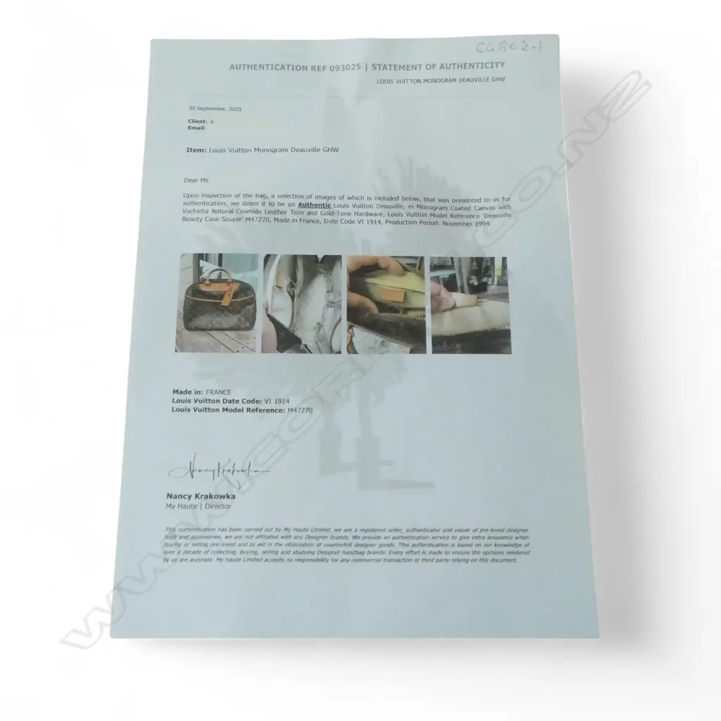 LOUIS VUITTON MONOGRAM DEAUVILLE GHW AND DUSTBAG (with authentication) Image 1++