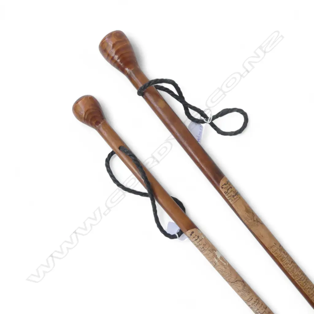 2 1970S VINTAGE MILFORD TRACK WALKINGSTICKS H1200MM Image 1++