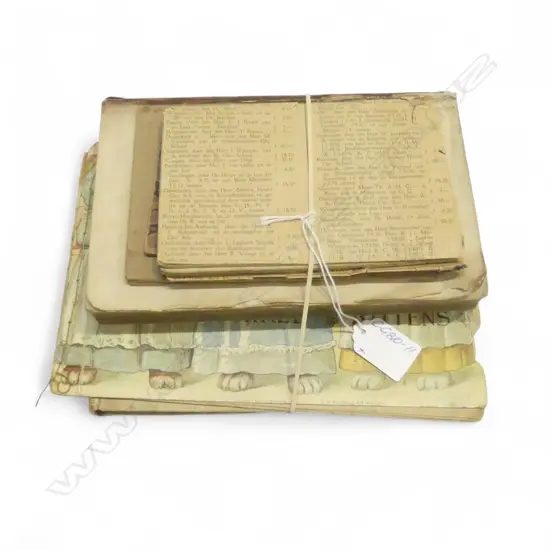 SELECTION OLD CHILDREN'S  BOOKS ETC: 'Mrs Leicester's School'+ The 3 Kittens + 18thC damaged etc