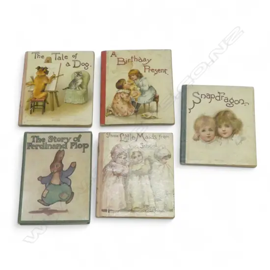 5 SMALL OLD CHILDREN'S BOOKS: The Tale of a Dog etc 
