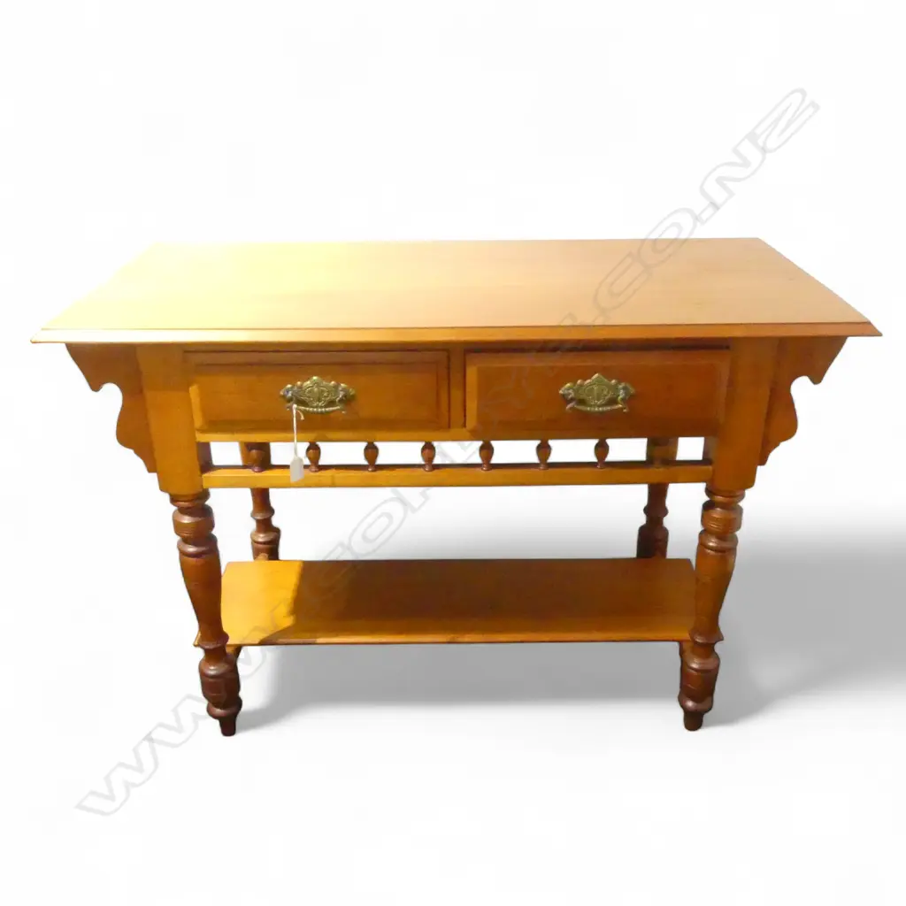 COLONIAL STYLE TABLE w. 2 DRAWERS Image 1++