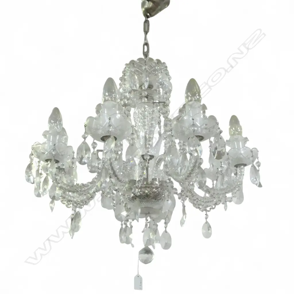 CZECH CRYSTAL EIGHT BRANCH CHANDELIER Dia.550mm approx Image 1++
