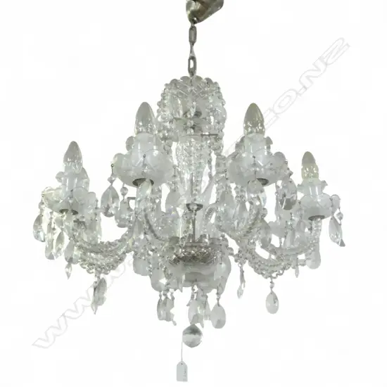 CZECH CRYSTAL EIGHT BRANCH CHANDELIER Dia.550mm approx