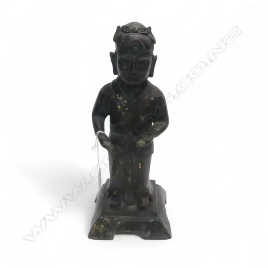 VINTAGE ORIENTAL METAL FIGURE H.310mm