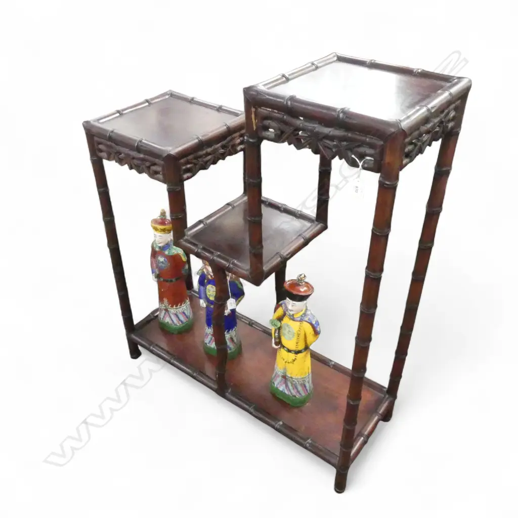 ORIENTAL ROSEWOOD FAUX BAMBOO STAND 860x325x1060mm Image 1++