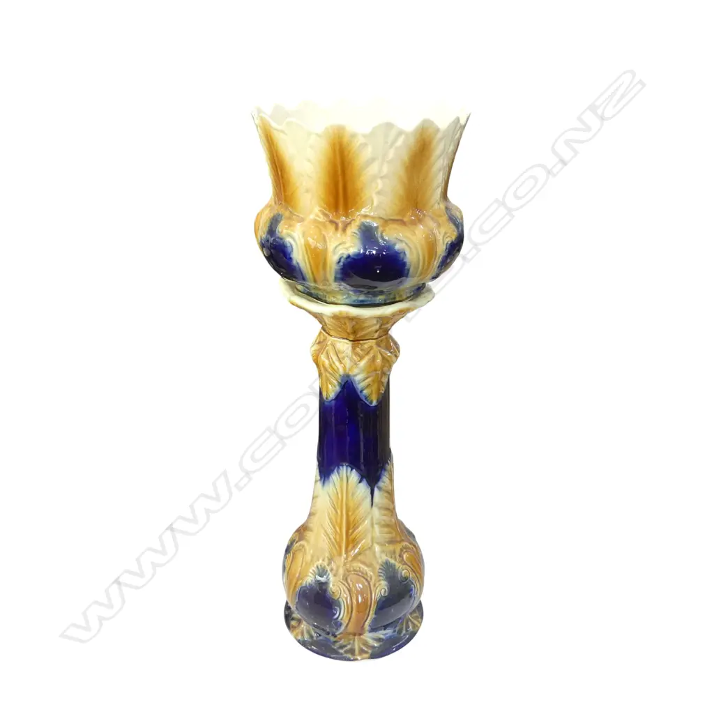 JARDINIERE & STAND H.830mm small repair to top rim Image 1++